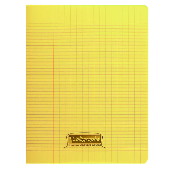 Cahier piqué POLYPRO 24x32 cm 48p séyès 90g Jaune CALLIGRAPHE