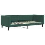 vidaXL Lit de jour avec gigogne et tiroirs vert foncé 90x200cm velours