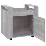 vidaXL Chariot de bureau Sonoma gris 60x45x60 cm Bois d'ingénierie