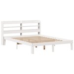 vidaXL Cadre de lit avec tête de lit blanc 120x190 cm bois pin massif