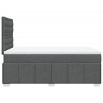vidaXL Sommier à lattes de lit avec matelas gris foncé 120x190cm tissu