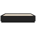 vidaXL Cadre de lit avec LED sans matelas noir 200x200 cm