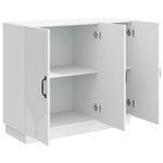 vidaXL Buffet Blanc 89 x 34 5 x 77 cm Bois d'ingénierie