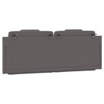 vidaXL Coussin de tête de lit gris 140 cm similicuir