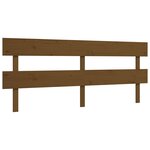 vidaXL Cadre de lit sans matelas marron miel 200x200cm bois pin massif