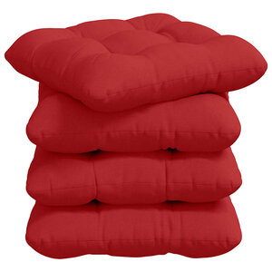 vidaXL Coussins de siège 4 Pièces Rouge 40 x 40 x 12 cm tissu