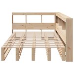 vidaXL Lit bibliothèque sans matelas 120x190 cm bois de pin massif