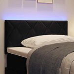 vidaXL Tête de lit LED Noir 90 cm Cuir synthétique