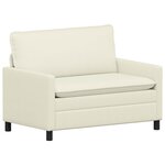 vidaXL Canapé Crème 126 x 81 x 87 5 cm Tissu