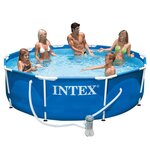 Piscine avec châssis en métal 305 x 76 cm intex 28202gn