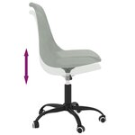 vidaXL Chaise pivotante de salle à manger Gris clair Tissu