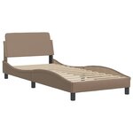 vidaXL Cadre de lit avec tête de lit Cappuccino 90x200 cm Similicuir