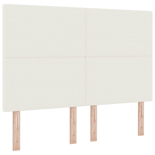 vidaXL Tête de lit LED avec des lumières à LED Crème 144 cm Polyester