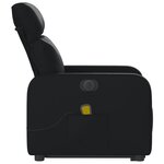 vidaXL Fauteuil inclinable de massage électrique noir similicuir
