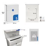 Boîte aux Lettres en Acier  Tondo E6721-BLU  Serrure Protégée  Anti-pluie  Blanc