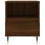 vidaXL Tables de chevet 2 Pièces chêne marron 40x35x50 cm bois ingénierie