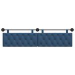 vidaXL Tête de lit suspendue Bleu Tissu