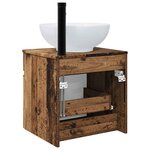 vidaXL Meuble de lavabo mural Bois ancien 49 x 44 5 x 66 5 cm