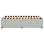 vidaXL Cadre de lit gris clair 120x190 cm velours