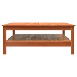 vidaXL Table basse cire marron 100x100x40 cm bois massif de pin