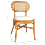 vidaXL Chaises à manger lot de 2 marron clair Lin