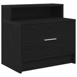 vidaXL Tables de chevet avec tiroir 2 Pièces chêne noir 51x31x47 cm