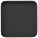 vidaXL Plateau carré à fleurs 6 Pièces Noir 21 x 21 x 2 cm Plastique