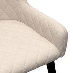 Vidaxl chaises à manger lot de 4 crème tissu