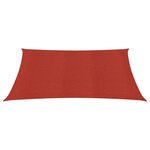 vidaXL Voile d'ombrage 160 g/m² Rouge 7x7 m PEHD