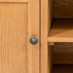 vidaXL Meuble TV 110x35x44 cm Bois de chêne massif