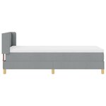 Lit à ressort vidaXL avec matelas gris clair 90x200 cm en tissu