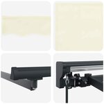 vidaXL Auvent Rétractable Crème 400x300 cm tissu