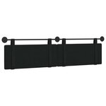 vidaXL Tête de lit suspendue Noir Tissu