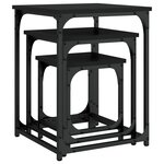 vidaXL Tables basses gigognes 3 Pièces noir bois d'ingénierie