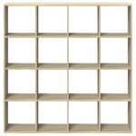 vidaXL Bibliothèque chêne sonoma 137 5x29x137 5 cm bois d'ingénierie
