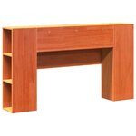 vidaXL Tête de lit avec rangement cire marron 135cm bois massif de pin