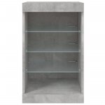 vidaXL Buffet avec lumières LED gris béton 41x37x67 cm