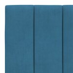 vidaXL Lit avec matelas bleu 90x200 cm velours