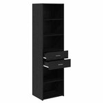vidaXL Haut Armoire Chêne noir 50 x 42 5 x 185 cm Bois d'ingénierie