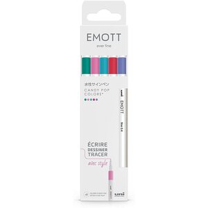Feutre emott set de 5 'candy pop colors' uni-ball