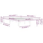 vidaXL Cadre de lit Blanc Bois de pin massif 140x200 cm