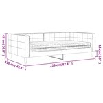 vidaXL Lit de jour avec matelas noir 100x200 cm velours
