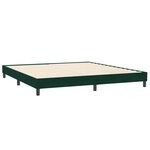 vidaXL Sommier à lattes de lit et matelas et LED vert foncé 180x210cm velours
