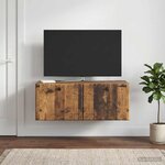 vidaXL Meuble TV mural 78 5 x 41 x 30 cm Bois ancien Bois d'ingénierie
