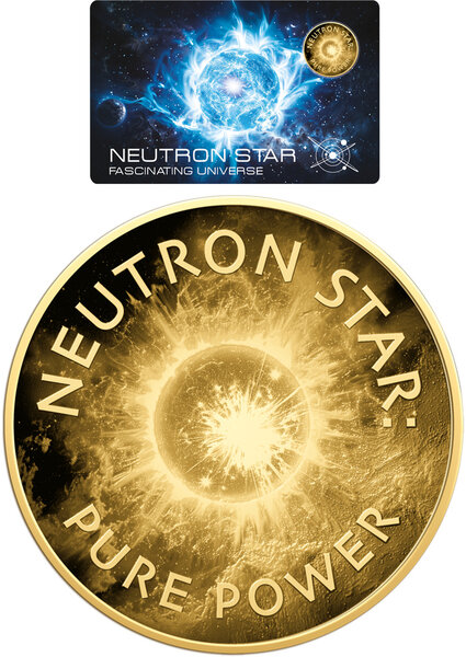 Monnaie NEUTRON STAR Fascinating Universe 1/1000 Oz Medaille Or (PRÉCOMMANDE)