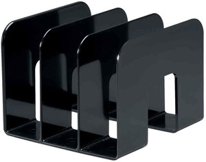 Porte-revues TREND plastique 3 compartiments (L)215 x (P)210 x (H)165 mm Noir DURABLE