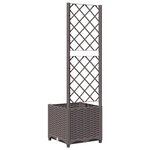 vidaXL Jardinière avec treillis Marron 40x40x136 cm PP