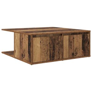 vidaXL Table basse Vieux bois 80 x 80 x 31 cm Bois d'ingénierie