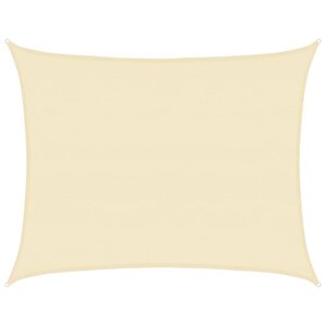 vidaXL Voile d'ombrage 160 g/m² Crème 6x8 m PEHD