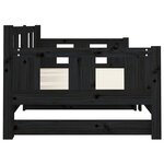vidaXL Lit coulissant Noir Bois de pin solide 2x(90x190) cm